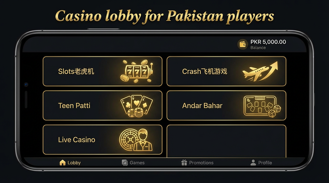 Lobby view of lucky101 for Pakistan users - 4